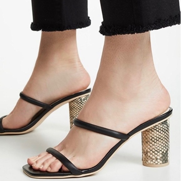 *Sold* Dolce vita Noles black and snake skin heels size 8.5 with box - Picture 4 of 16